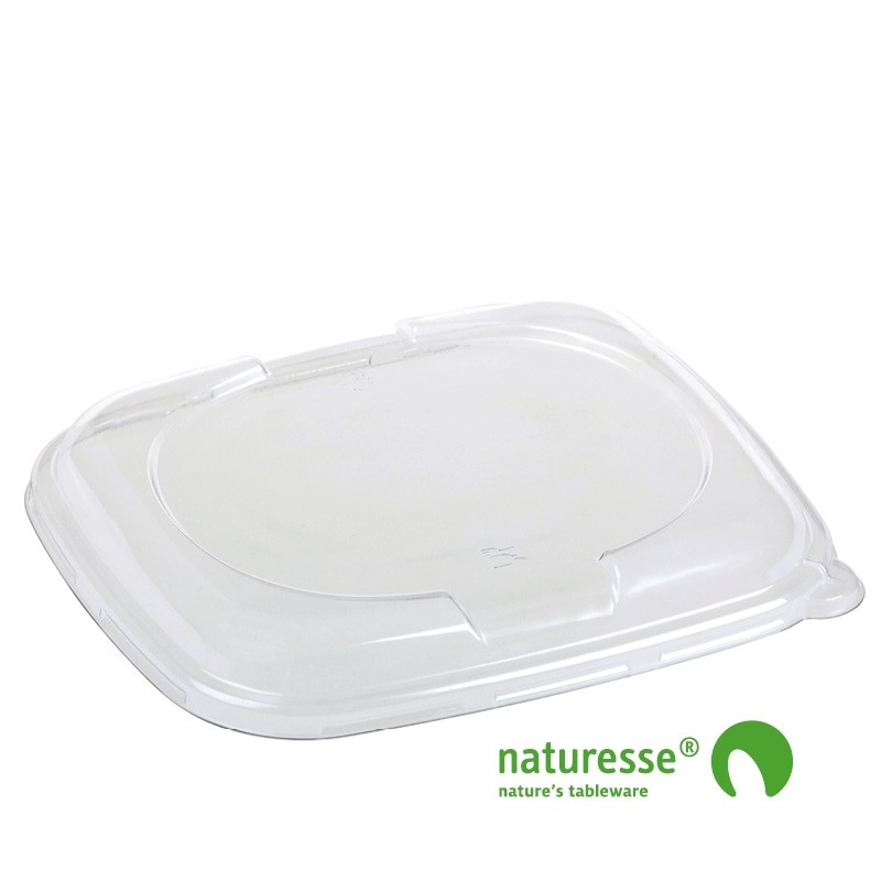 PLA, Låg rekt klar, til bakke 195x170 mm - 500 stk krt