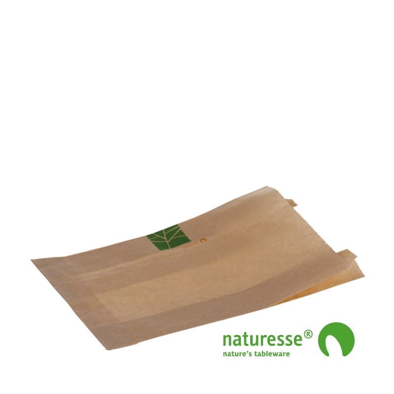 Brødpose i PaperWise, 240x140x2x30mm - 500 stk krt