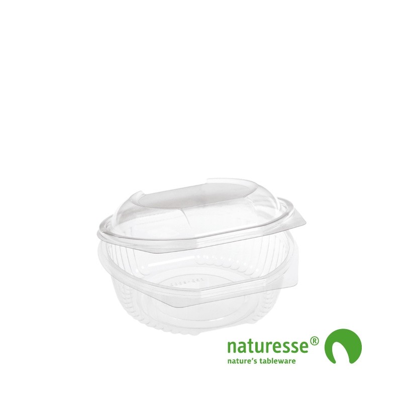 Bæger i PLA 800ml m hængslet låg 162x170x77mm - 100 stk krt