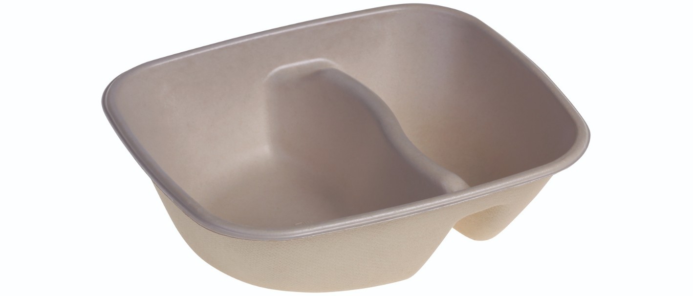 SR-fiber - natur m bio coatning, Bowl 900ml 2-delt, 195x170x56mm - 100 stk pk