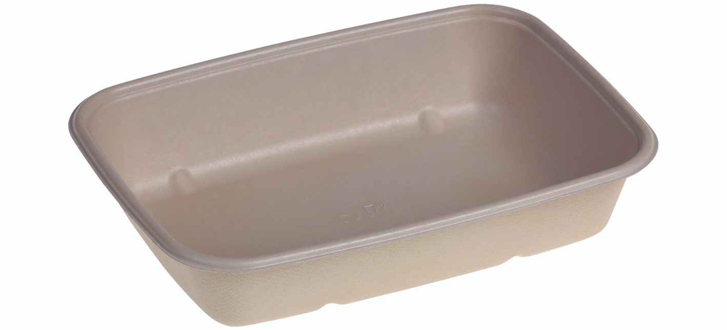 SR-fiber - natur m bio coatning, Bowl 950ml, 230x165x47mm - 100 stk pk