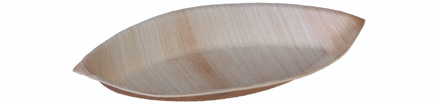Palmeblad, Tallerken Øje, 230x120x23mm - 200 stk krt *