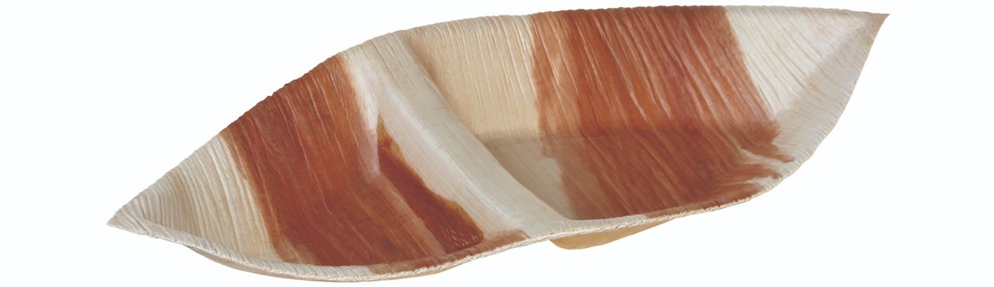 Palmeblad, Tallerken Øje 2-delt, 280x150x30mm - 25 stk pk*
