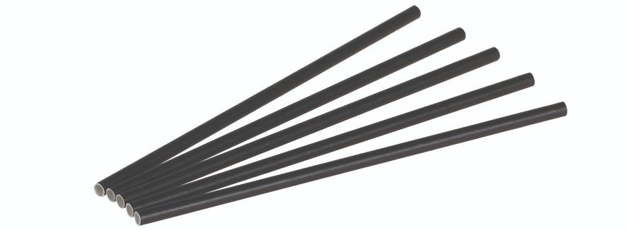 Pap, Sugerør 6x200mm, sort, FSC MIX - 5000 stk krt