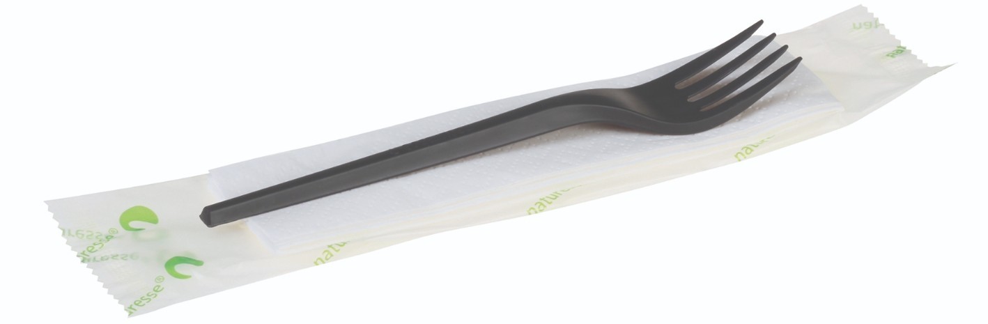 CPLA, Sæt 2 sort (Gaffel-serviet) - 1 stk pk*