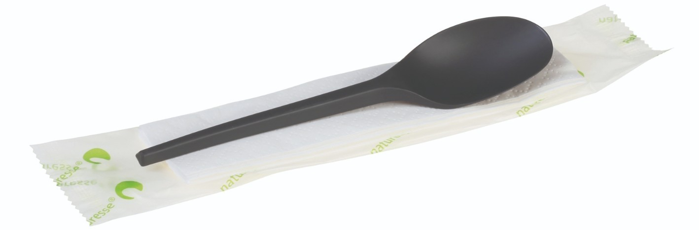 CPLA, Sæt 2 sort (Suppeske-serviet) - 1 stk pk*