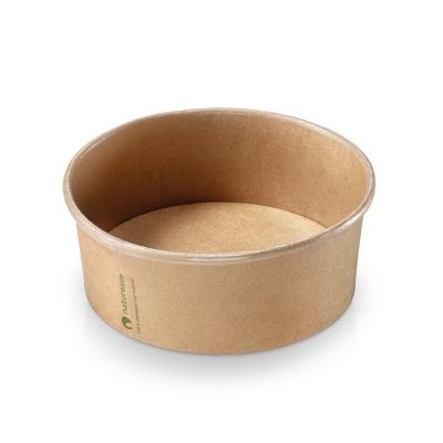 Karton/PLA / natur, Salat bæger, 12oz / 360ml Ø120x45mm, FSC MIX - 50 stk pk*