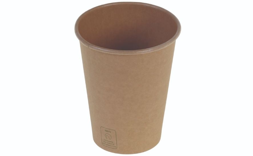 Kaffebæger 3dl/12oz, Ø90mm, brun kraft, FSC MIX - 50 stk pk*