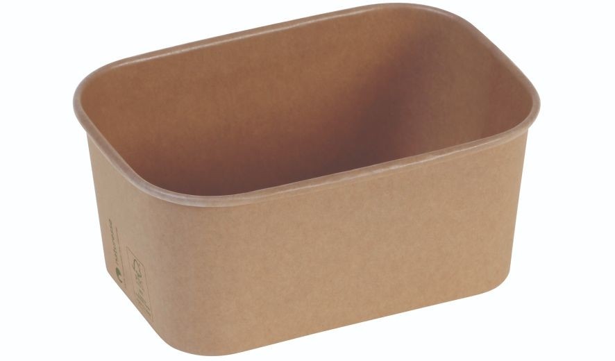 Karton/PLA / natur, Transportbakke, 173x120x75mm, 1000ml, FSC MIX - 300 stk krt