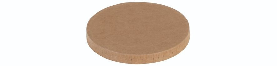 Karton Kraft/PLA, låg fladt, Ø75mm til 17902 - 500 stk krt