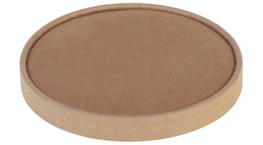 Karton/Coating / natur, Låg rundt til bæger Ø185mm - 150 stk. krt