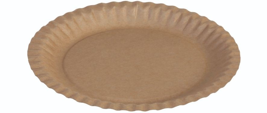 Karton Kraft tallerken, Ø23cm, FSC MIX - 500 stk krt*