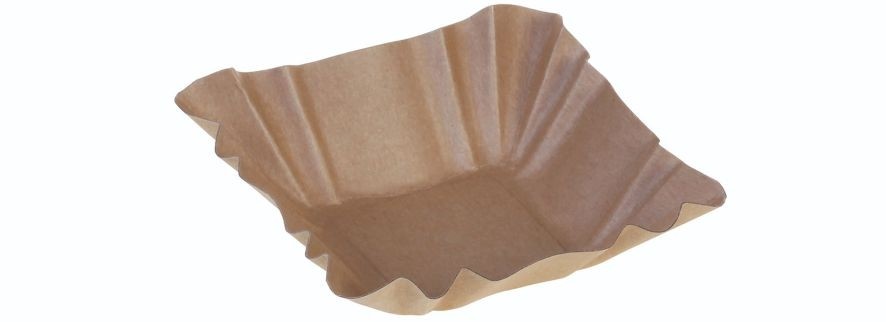 Karton Kraft dip skål, 90x90x30mm, FSC MIX - 2000 stk krt*