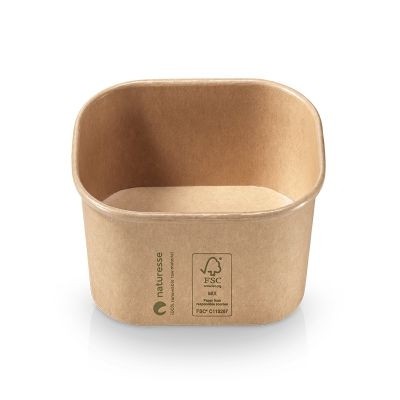 Bowl kraft/PLA, 125x105x50mm, 375ml - 50 stk pk