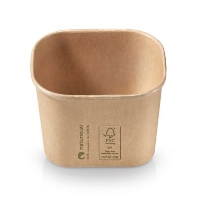 Bowl kraft/PLA, 125x105x64mm, 500ml - 50 stk pk