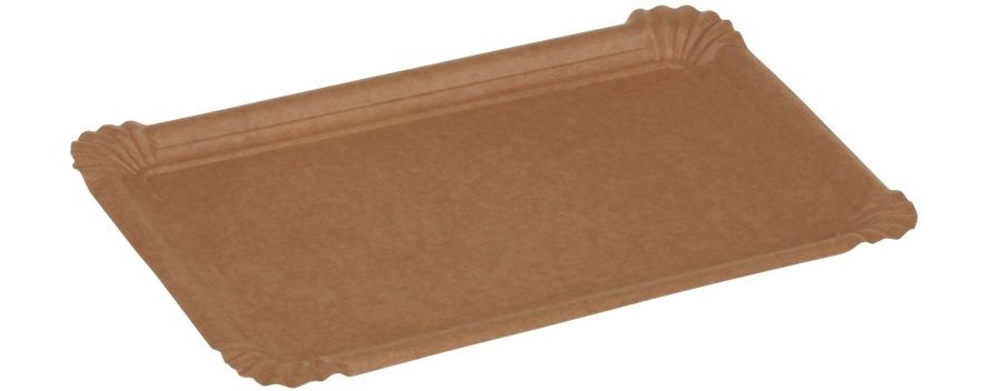 Karton Kraft tallerken, 170x110mm, FSC MIX - 1500 stk krt*