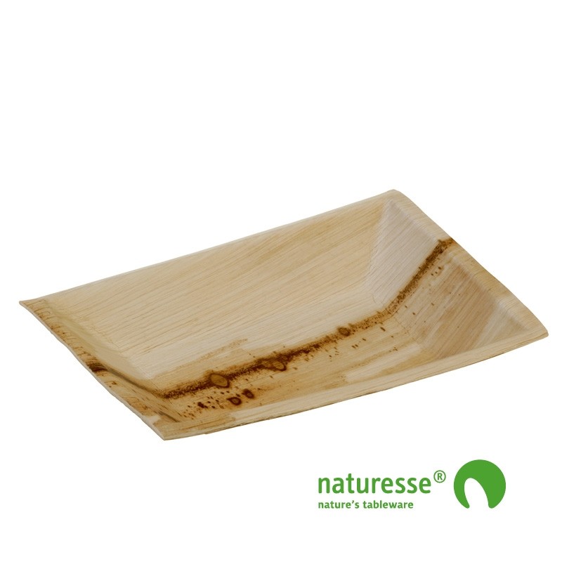 Palmeblad tallerken "Cuadra" 120x170mm - 200 stk krt *