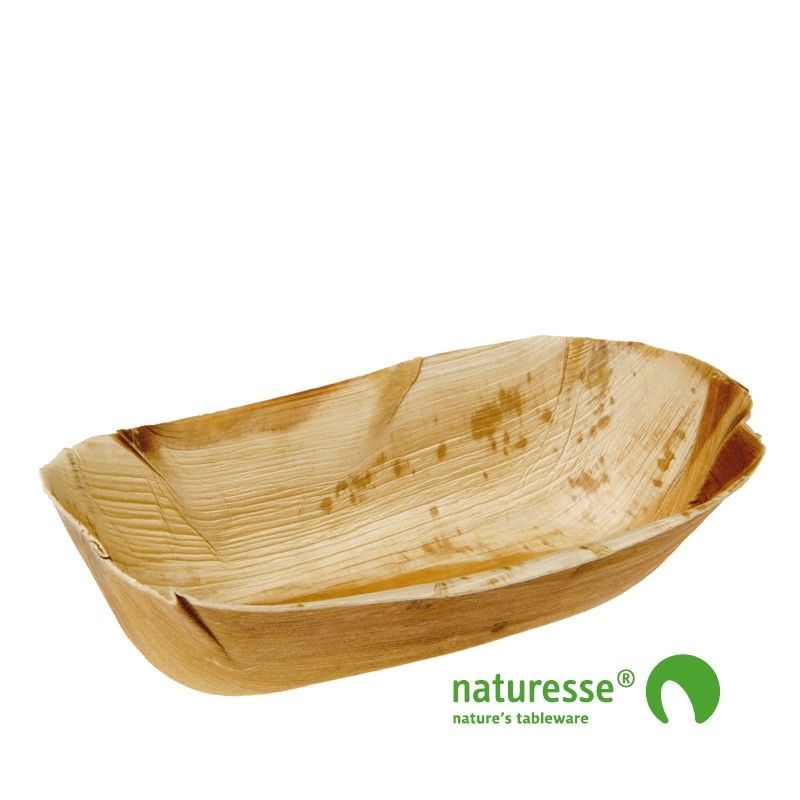 Palmeblad tallerken "Bowl" 220x100x60mm - 20 stk pk *