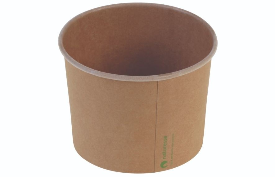 Karton krafted/PLA, Isbæger m logoprint, Ø105mm 480ml / 16oz, FSC MIX - 50 stk pk*