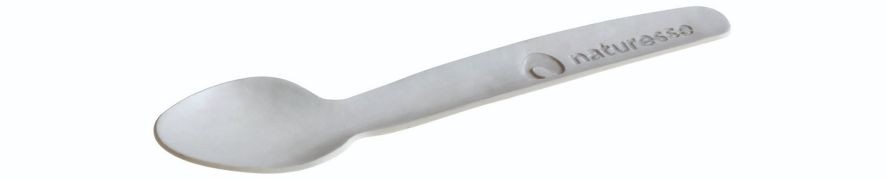 Papir dessertske 120 mm i FV Hvid med præget "naturesse", FSC MIX - 100 stk pk*