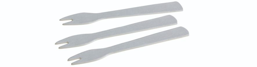 Papir pommesstick 88 mm i FV Hvid med præget "naturesse", FSC MIX - 1000 stk pk*