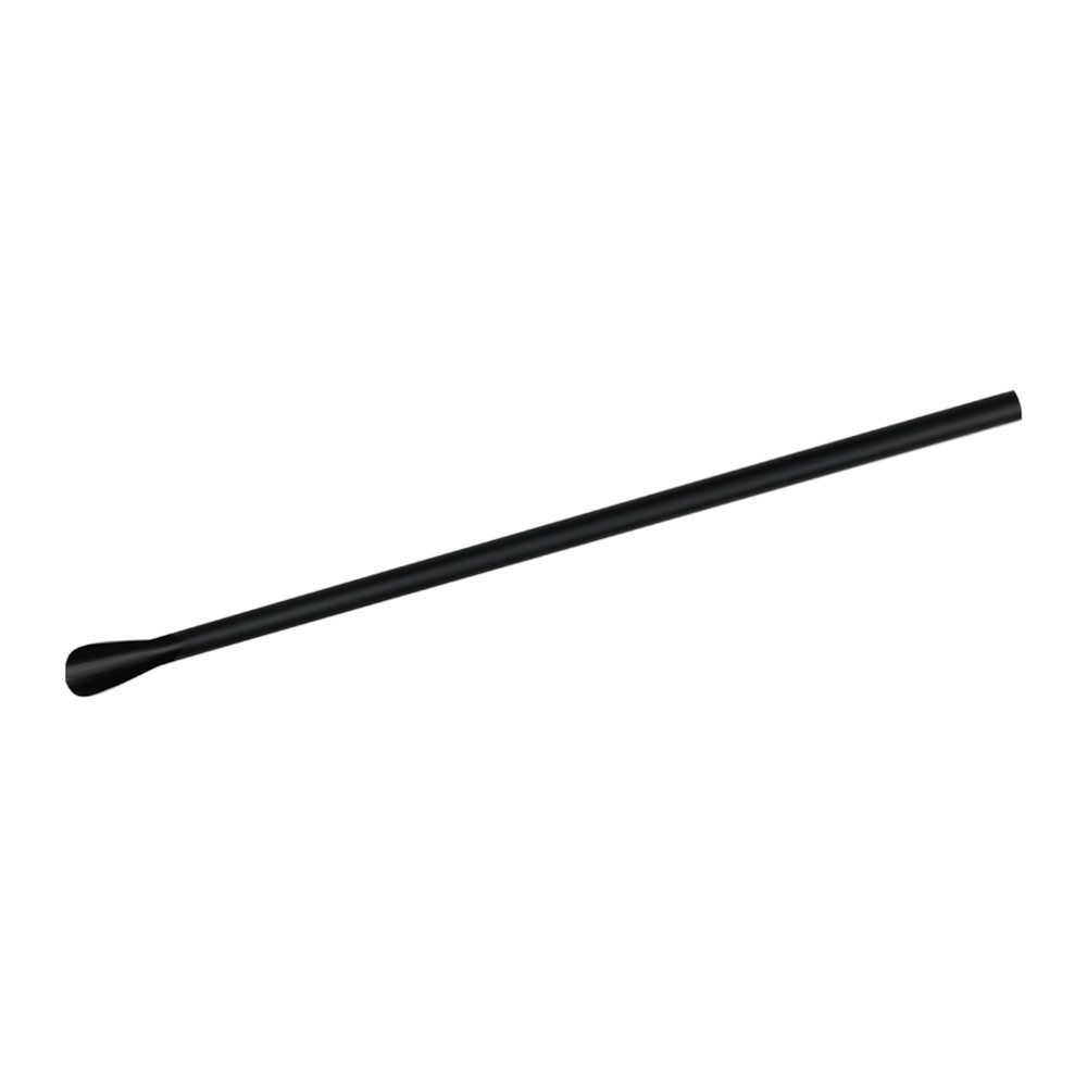 Sugerør i PLA med ske, 21 cm, Ø 0.6 cm, sort - 6.000 stk krt