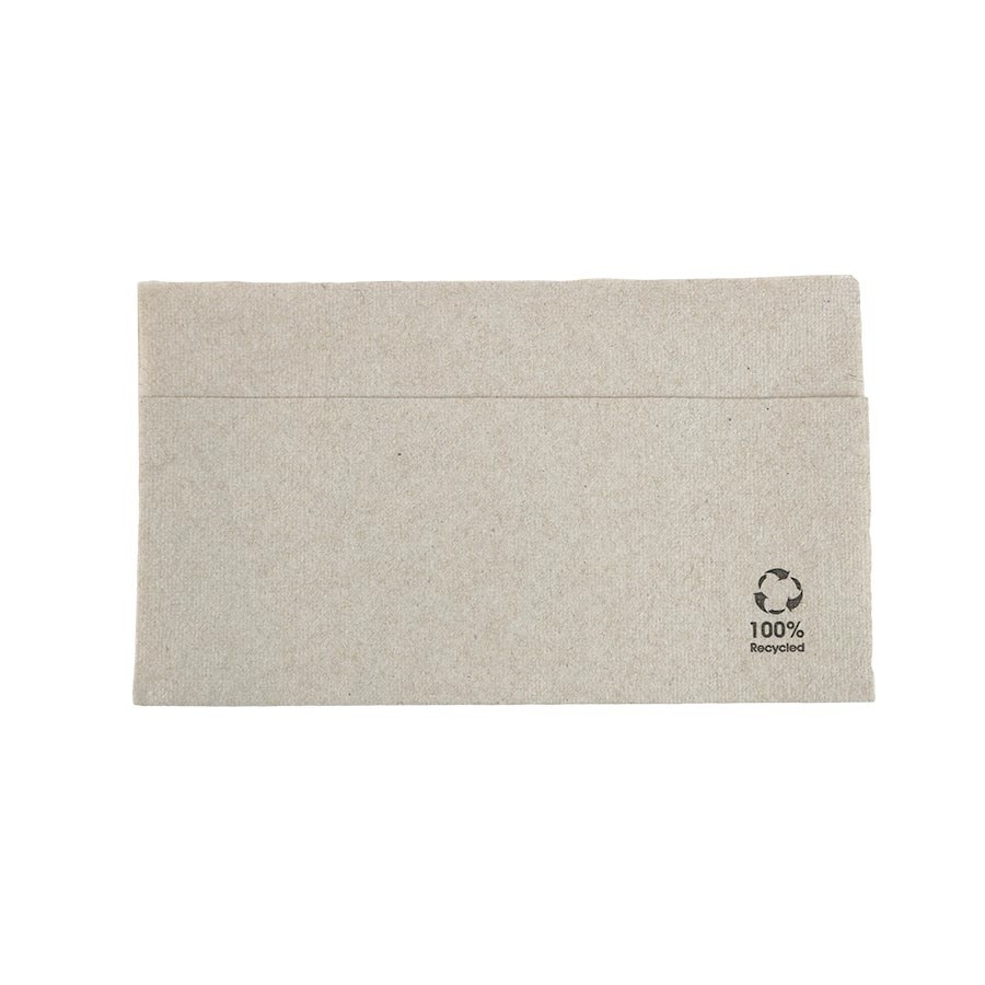 Serviet i papir 1lags natur, 330x330mm 1/8 fals - 48x100 / 4.800 stk krt
