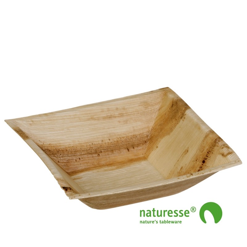 Palmeblad tallerken "Bowl" Kheops 160x160x45mm - 25 stk pk *