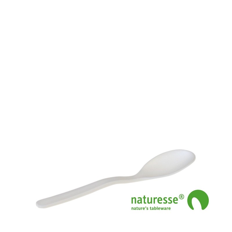 Dessertske i CPLA hvid "kort" 100mm - 100 stk pk *