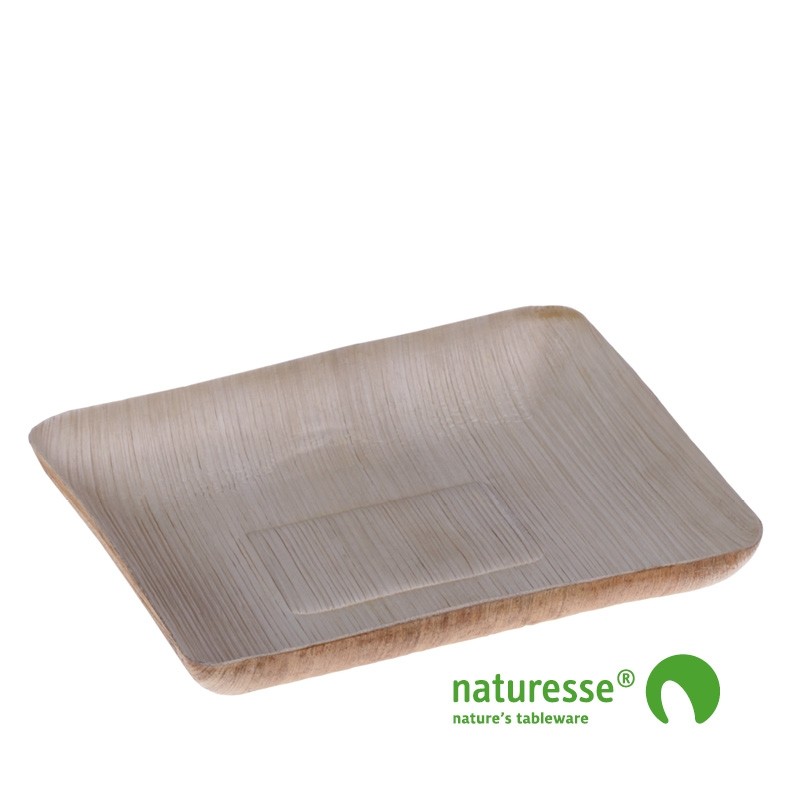 Tallerken i Palmeblad 17x14x2,5cm - 25 stk pk *