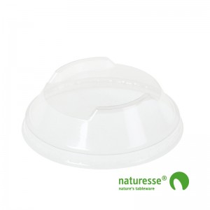 Låg i PLA Ø96mm - kuppel stabelbar - 1.200 stk krt