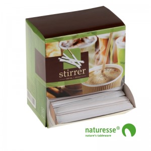 Rørepind i træ - ubehandlet, 140mm i BOX, FSC 100% - 1.000 stk pk *