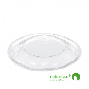 Skål 950/1.400ml i klar PLA - låg - 50 stk pk