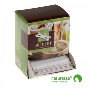 Rørepind i træ - ubehandlet, 190mm i BOX, FSC 100% - 1.000 stk pk *