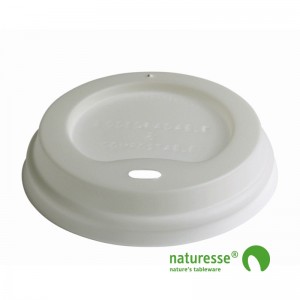 Engangskop i Karton/PLA 1,8dl - CPLA domlåg til bægrer Ø 70mm - 50 stk pk