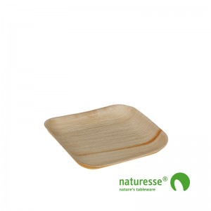 Tallerken i Palmeblad 20x20x1,5cm - 25 stk pk *
