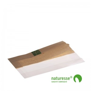 Sandwichpose i PaperWise/PLA, ½ - ½, 230x140x2x30mm - 500 stk krt