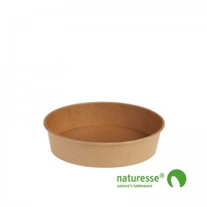 Salat bæger i Karton/PLA natur, Ø150x45mm, FSC MIX - 480ml - 60 stk pk