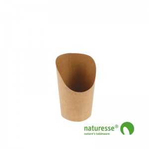 Wrap bæger i Karton/PLA natur 360ml, Ø120x85/60mm - 50 stk pk