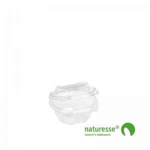 Bæger i PLA 250ml m hængslet låg 104x112x65mm - 50 stk pk