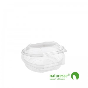 Bæger i PLA 600ml m hængslet låg 162x170x63mm - 50 stk pk