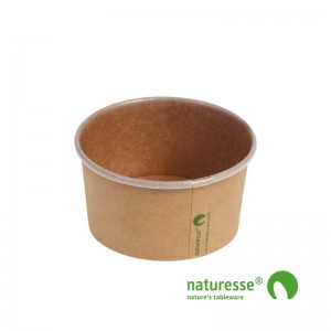 Karton krafted/PLA, Isbæger m logoprint, Ø96mm 240ml, FSC MIX - 50 stk pk *