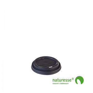 Engangskop i Karton/PLA 3dl - CPLA domlåg til bægrer Ø 90mm sort - 1000 stk krt