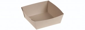 Bambuskarton, Takeaway box PLA coated, 155x155x50mm - 50 stk pk