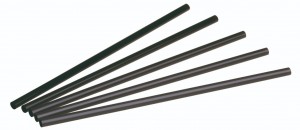 PLA, Sugerør sort, 8x250mm - 5000 stk krt