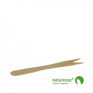 Gaffel i træ - ubehandlet "Pomfrit" 85mm, FSC 100% - 1.000 stk pk *