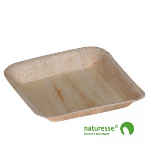 Palmeblad tallerken "Square" 170x170mm - 25 stk pk *