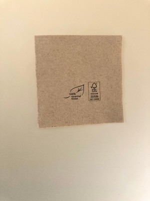 Papirserviet, 3-lag, Natur (25x25cm) - 1500 stk krt