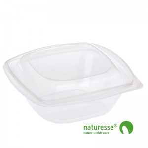 Skål m låg 960ml i klar PLA - 50 stk pk
