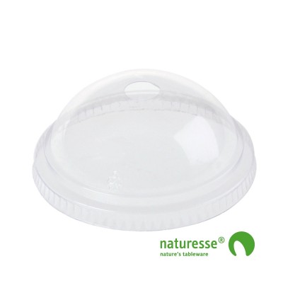 Låg i PLA Ø76mm - kuppel m hul - 50 stk pk